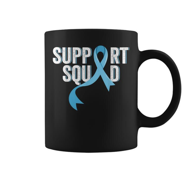 Prostate Cancer Awareness Support Squad Light Blue Ribbon  Coffee Mug