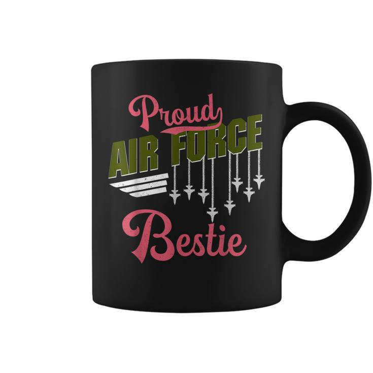 Proud Air Force Bestie Best Friend Pride Military Family  Coffee Mug