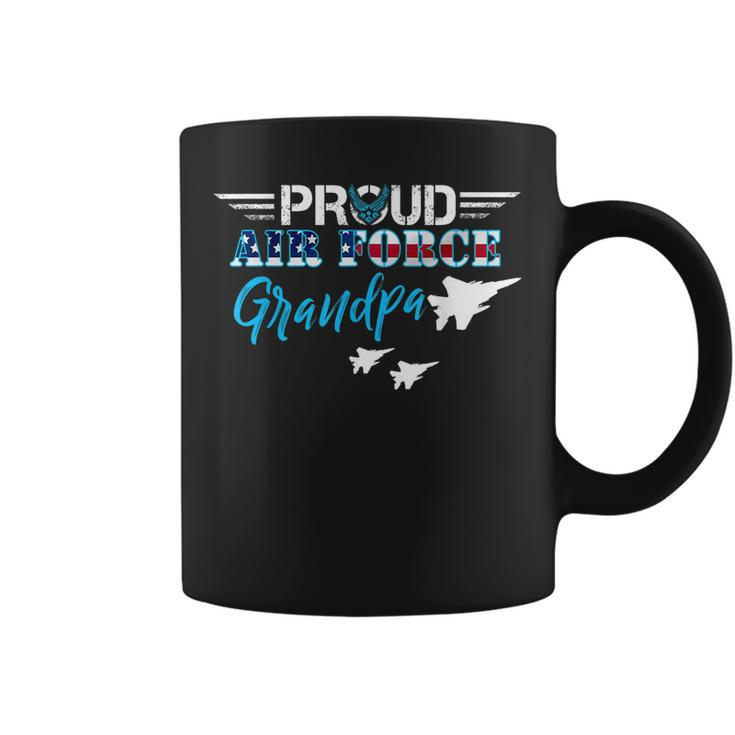 Proud Air Force Grandpa Gift Us  Military Veteran Day  Coffee Mug