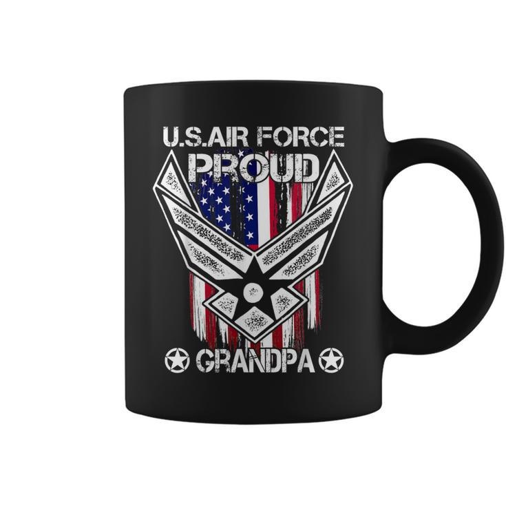 Proud Air Force Grandpa  Veteran Pride  Coffee Mug