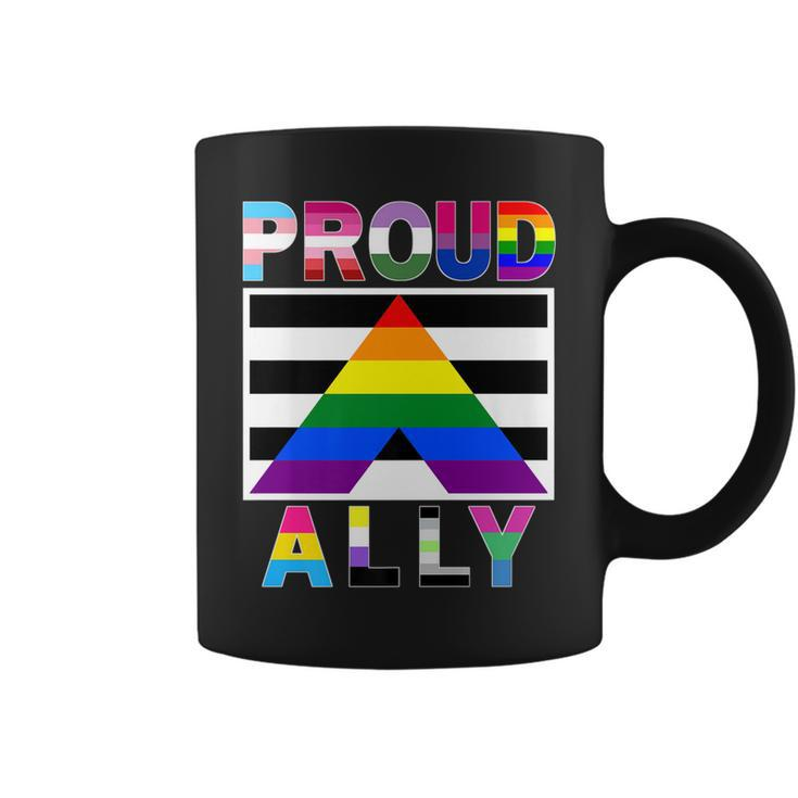 Proud Ally Lgbtq Gay Pride Month Equality Flags   Coffee Mug