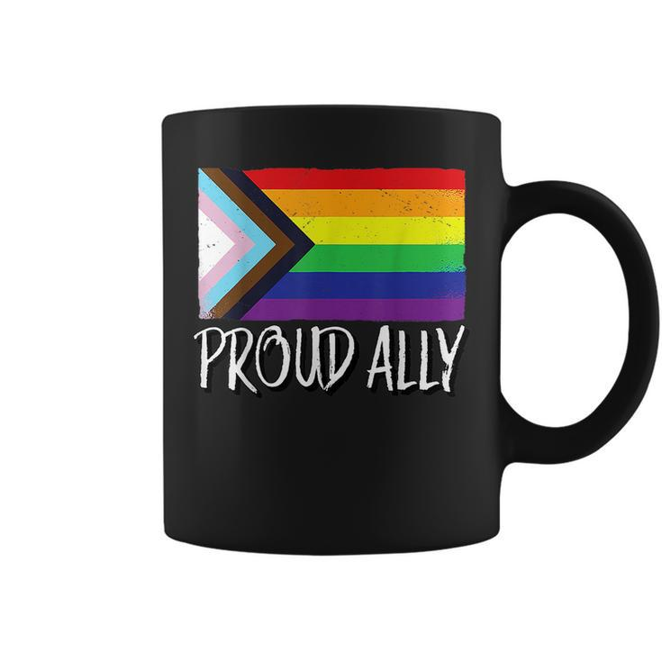 Proud Ally Pride Month Lgbt Transgender Flag Gay Lesbian  Coffee Mug