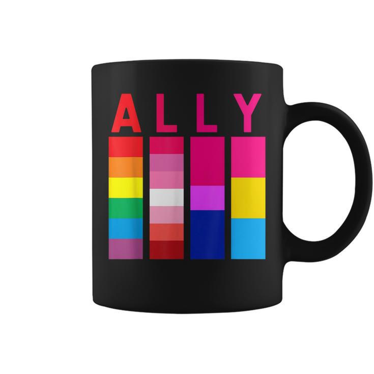 Proud Ally Pride Rainbow Lgbt Ally Coffee Mug