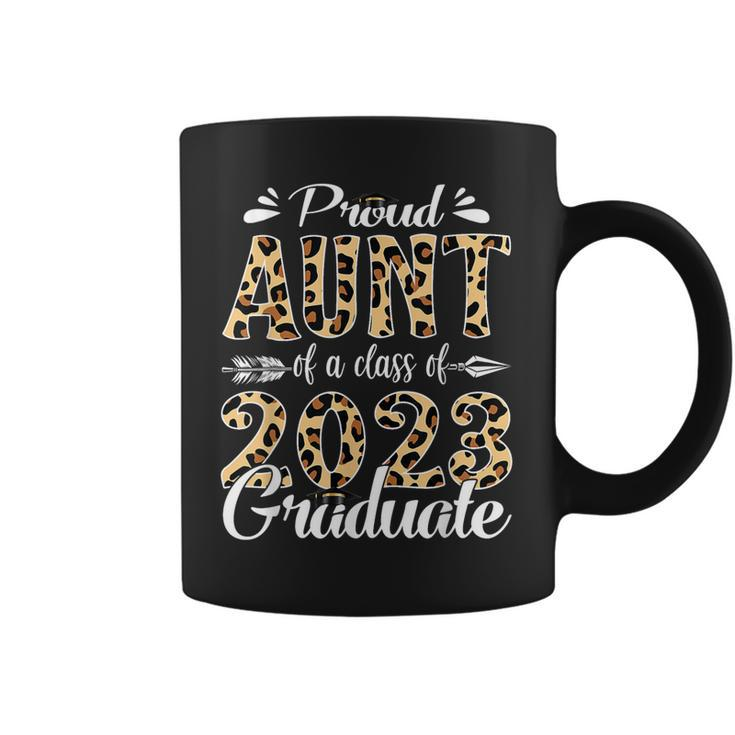 Proud Aunt Of A Class Of 2023 Graduate Leopard Senior 2023 Coffee Mug