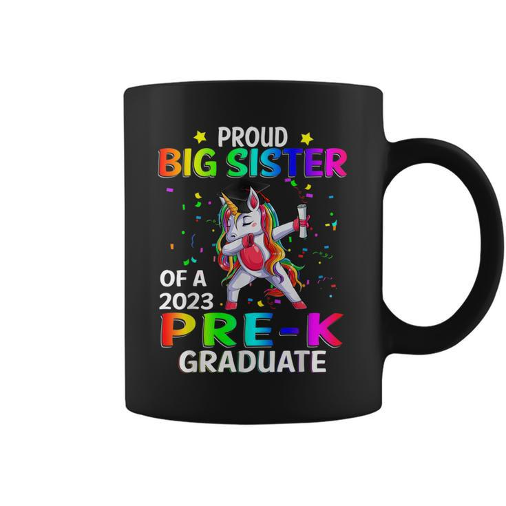 Proud Big Sister Of A Class Of 2023 Prek Graduate Unicorn Coffee Mug