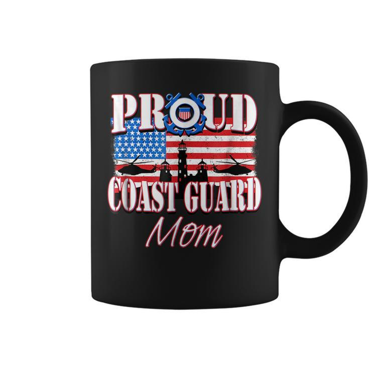 Proud Coast Guard Mom Usa Flag  Mothers Day Women Gifts For Mom Funny Gifts Coffee Mug
