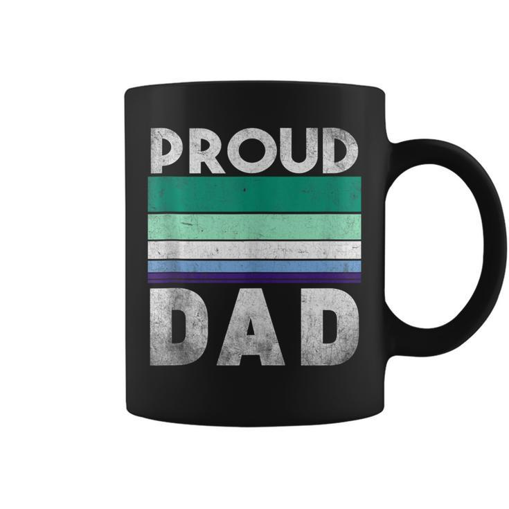 Proud Dad Mlm Pride Lgbt Ally Funny Gay Male Mlm Flag  Coffee Mug