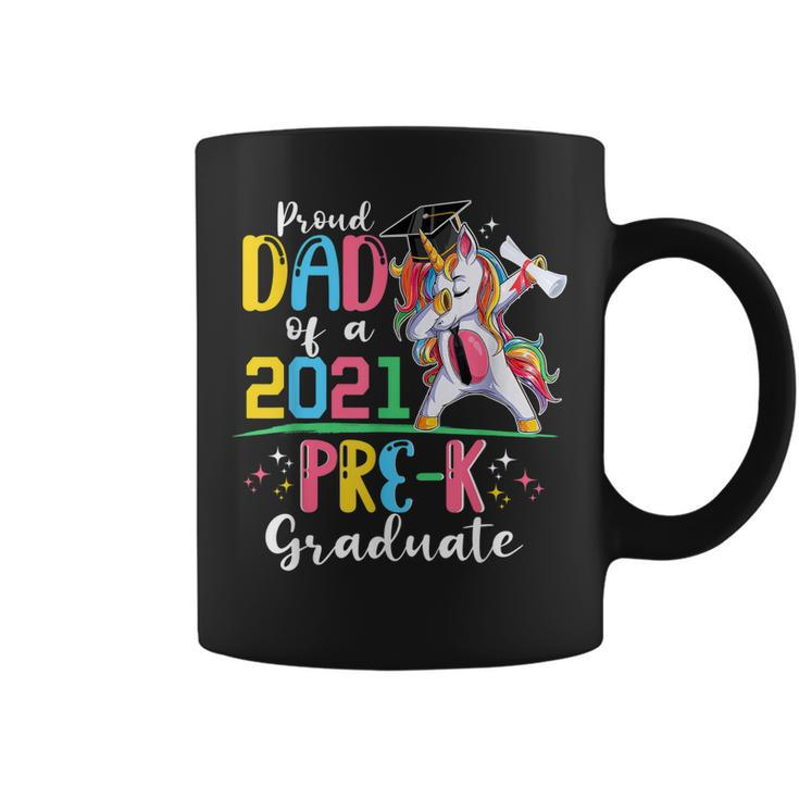 Proud Dad Of A 2021 Prek Graduate Unicorn Grad Senior  Coffee Mug