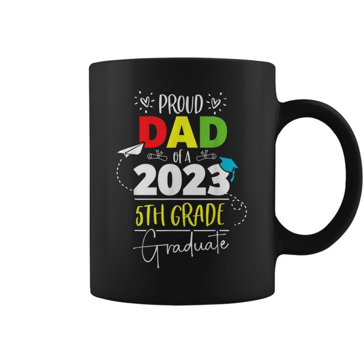 Proud Dad Of A Class Of 2023 5Th Grade Graduate Cute Heart Coffee Mug