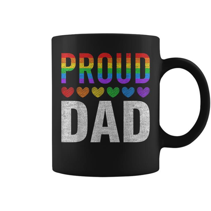 Proud Dad Of Gay Lesbian Lgbt Family Matching Pride Ally  Coffee Mug