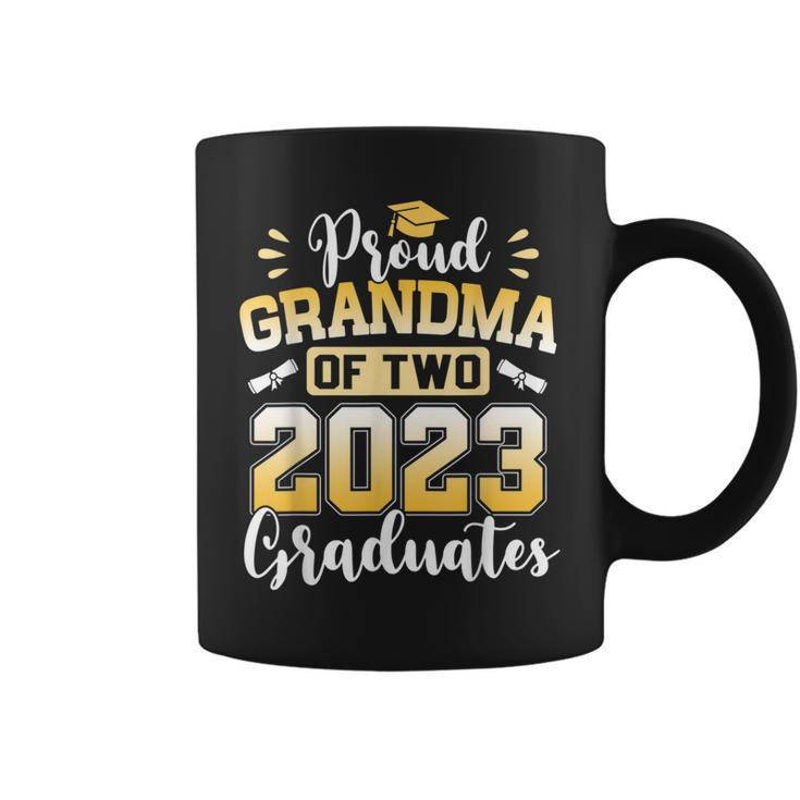 Proud Grandma Of Two 2023 Graduates Class Of 2023 Senior  Coffee Mug