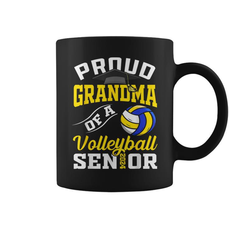 Proud Grandma Of A Volleyball Senior 2024 Graduation Coffee Mug