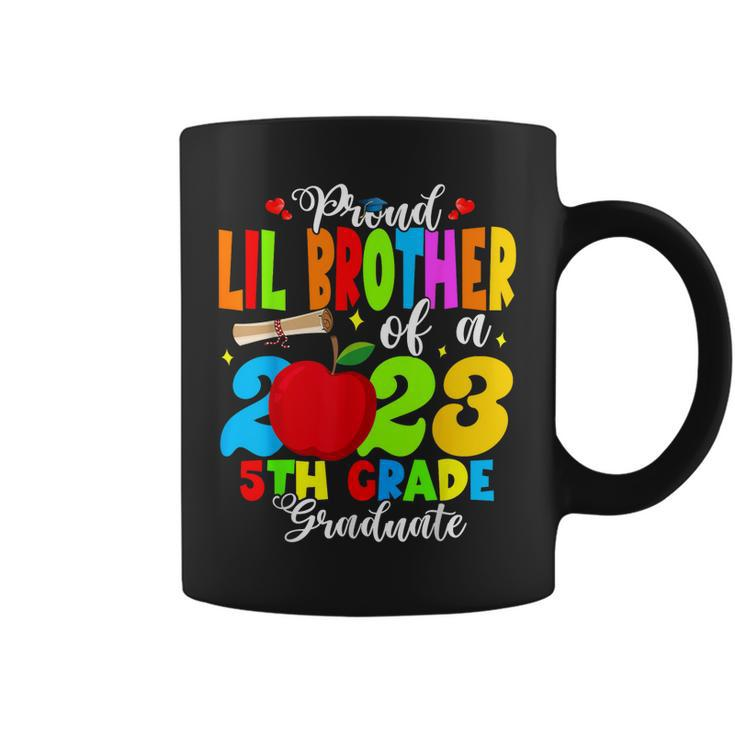 Proud Lil Brother Of A Class Of 2023 5Th Grade Graduate Coffee Mug
