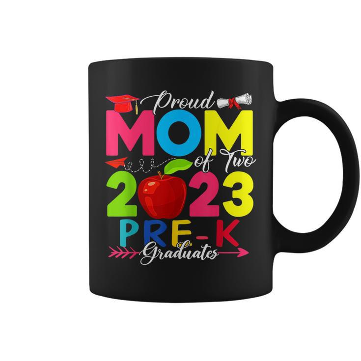 Proud Mom Of Two 2023 Pre-K Graduates Costume Family  Coffee Mug