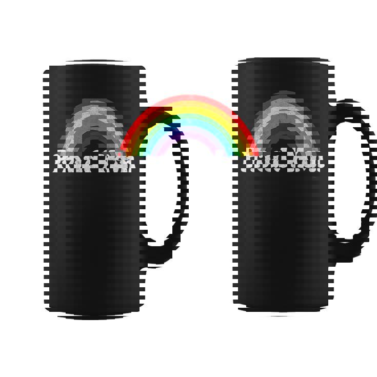 Proud Mom Pride  Gay Lgbt Day Month Parade Rainbow  Coffee Mug