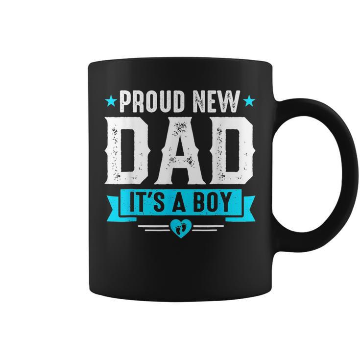 Proud New Dad Its A Boy Cute Fathers Day Baby Announcement  Coffee Mug
