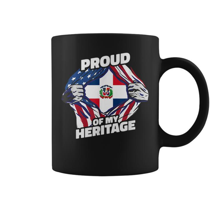 Proud Of My Heritage - Dominican Republic American Flag  Coffee Mug