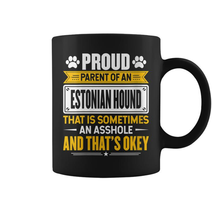 Proud Parent Of An Estonian Hound Dog Owner Mom & Dad Coffee Mug