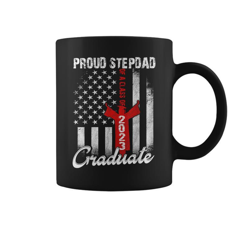 Proud Stepdad Of A Class Of 2023 Graduate Us Flag Graduation  Coffee Mug
