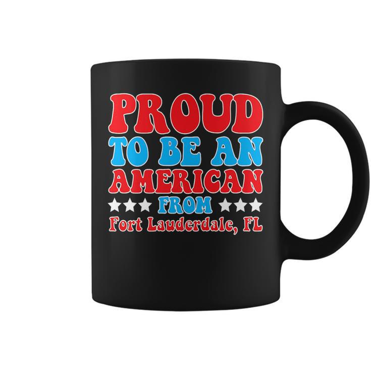 Proud To Be An American From Fort Lauderdale Florida   Coffee Mug
