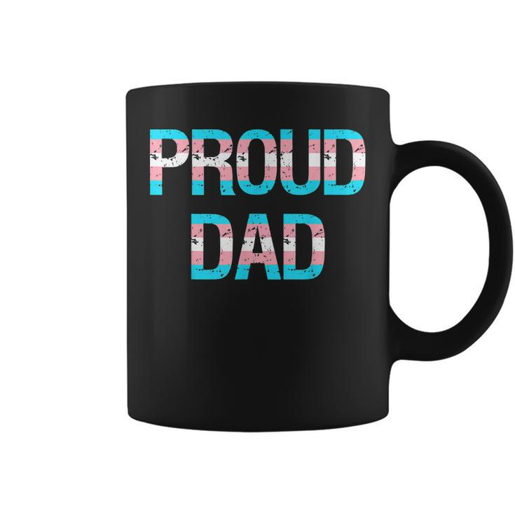 Proud Trans Dad Transgender Pride Flag Lgbt Father  Gift For Women Coffee Mug