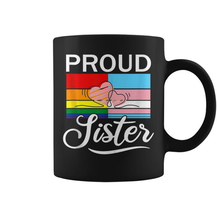 Proud Trans Sister Flag Lgbt Funny Transgender Gay Pride  Coffee Mug