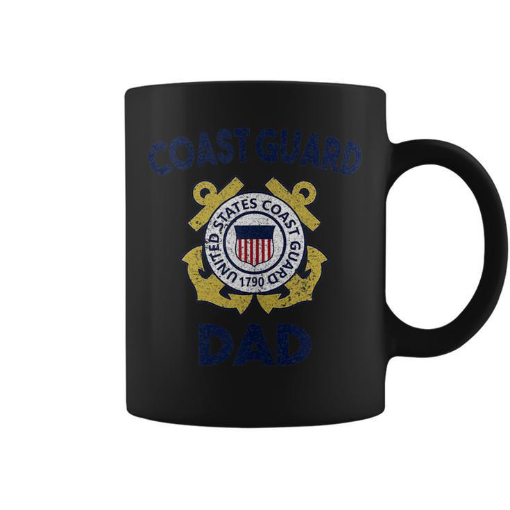 Proud Us Coast Guard Dad Military Pride Gift For Mens Pride Month Funny Designs Funny Gifts Coffee Mug