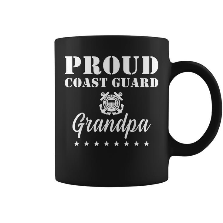 Proud Us Coast Guard Grandpa Us Military Family Gift Gift For Mens Coffee Mug