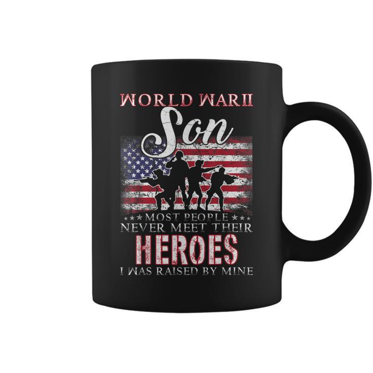 Proud World War 2 Veteran Son Ww2 Grandchild Gifts  Coffee Mug