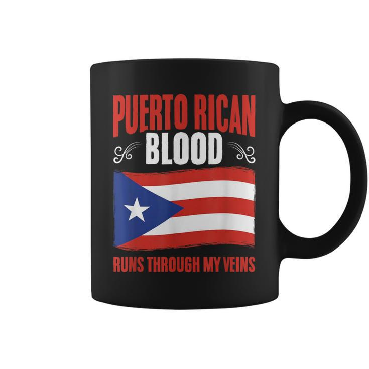 Puerto Rico Flag Boricua Puerto Rican Blood Pride Coffee Mug