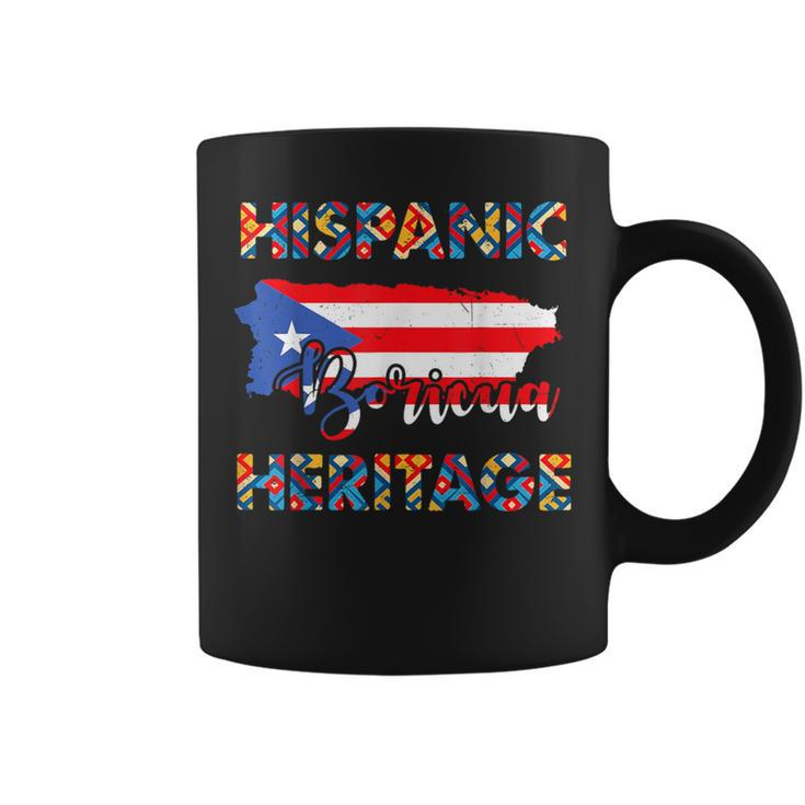 Puerto Rico Flag Hispanic Heritage Boricua Rican Coffee Mug