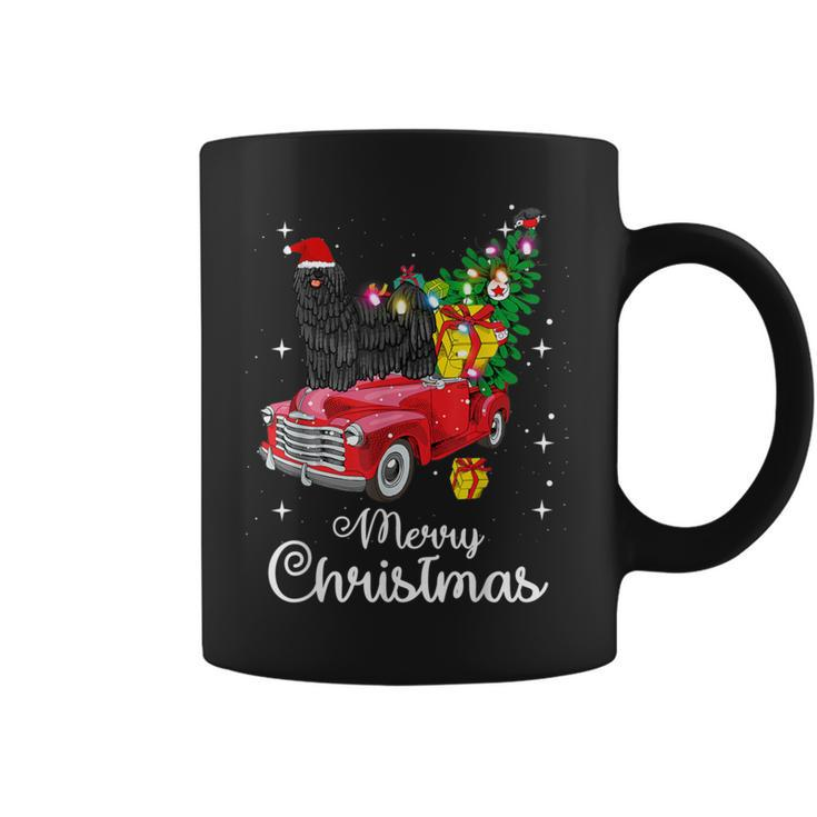 Puli Ride Red Truck Christmas Pajama Dog Coffee Mug