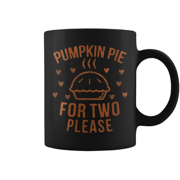 Pumpkin Pie For Two Please Pregnant Thanksgiving Pregnancy Coffee Mug