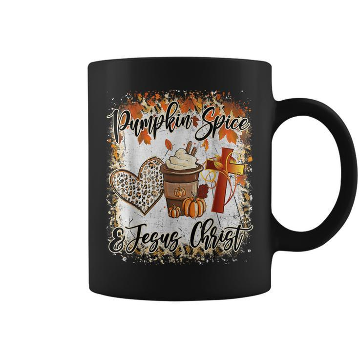 Pumpkin Spice Jesus Christ Leopard Fall Autumn Thanksgiving Coffee Mug