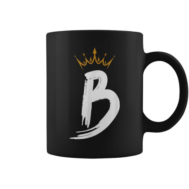 Queen King Letter B Favorite Letter With Crown Alphabet Coffee Mug