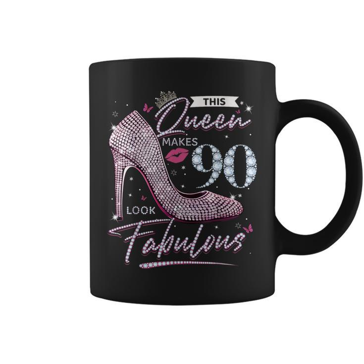 This Queen Makes 90 Looks Fabulous 90Th Birthday Women Coffee Mug
