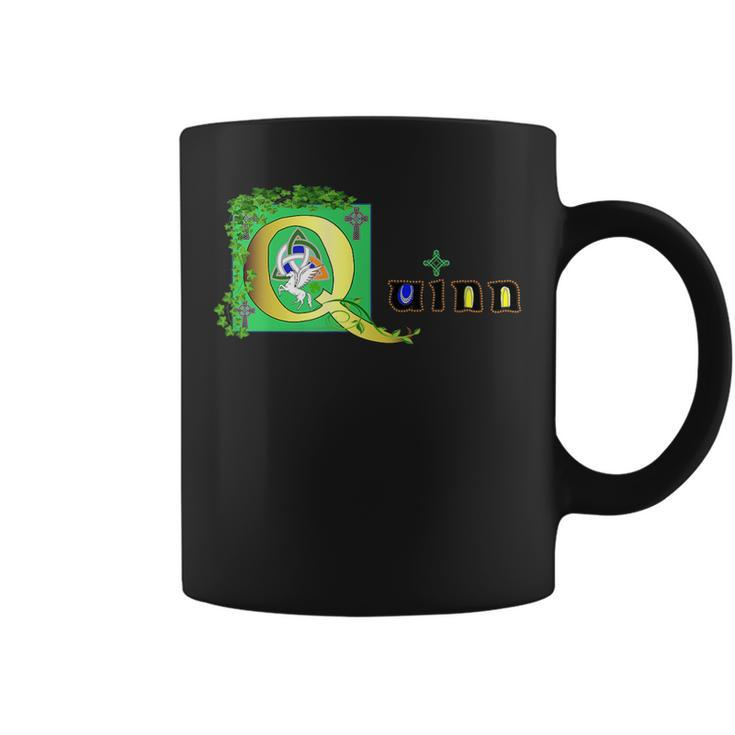 Quinn Family Name In A Celtic Illuminated Letter Style Coffee Mug