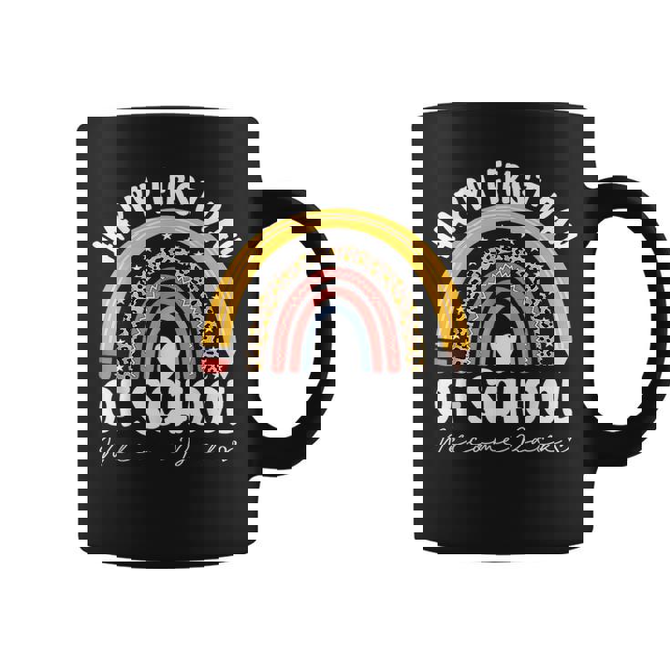 Rainbow Happy First Day Of Preschool Welcome Back To School Coffee Mug