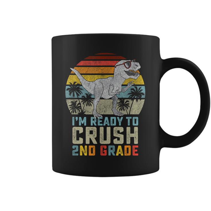 Ready To Crush Second 2Nd Grade Dinosaur Back To School Boys  Coffee Mug