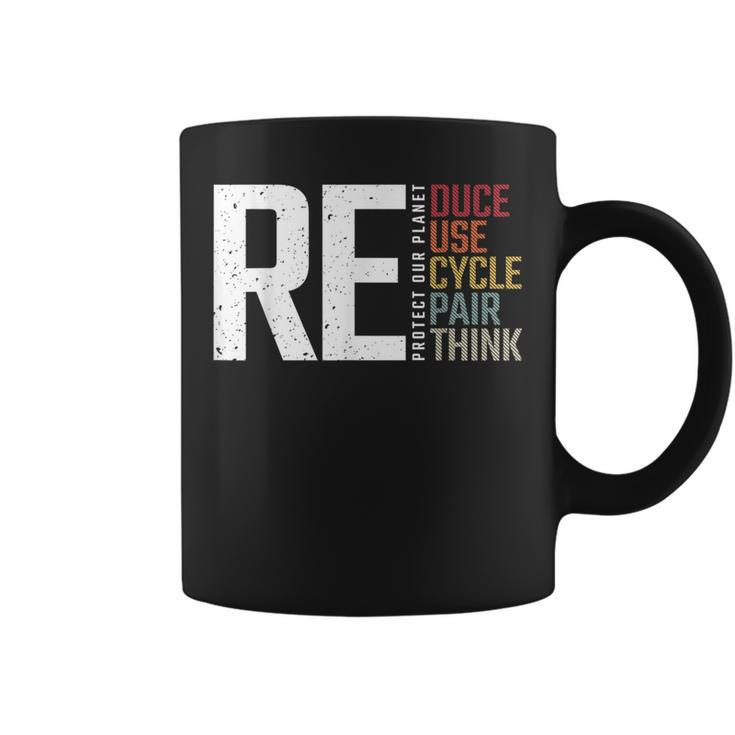 Reduce Reuse Recycle Rethink Repair Earth Day Environmental  Coffee Mug