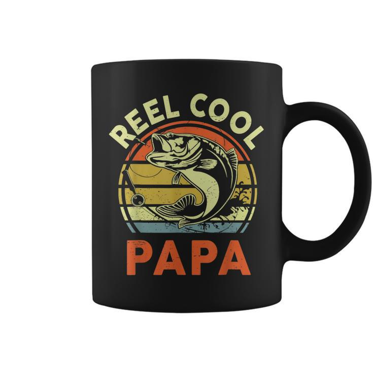 Reel Cool Papa Fishing Dad Fisherman Fathers Day Grandpa  Coffee Mug