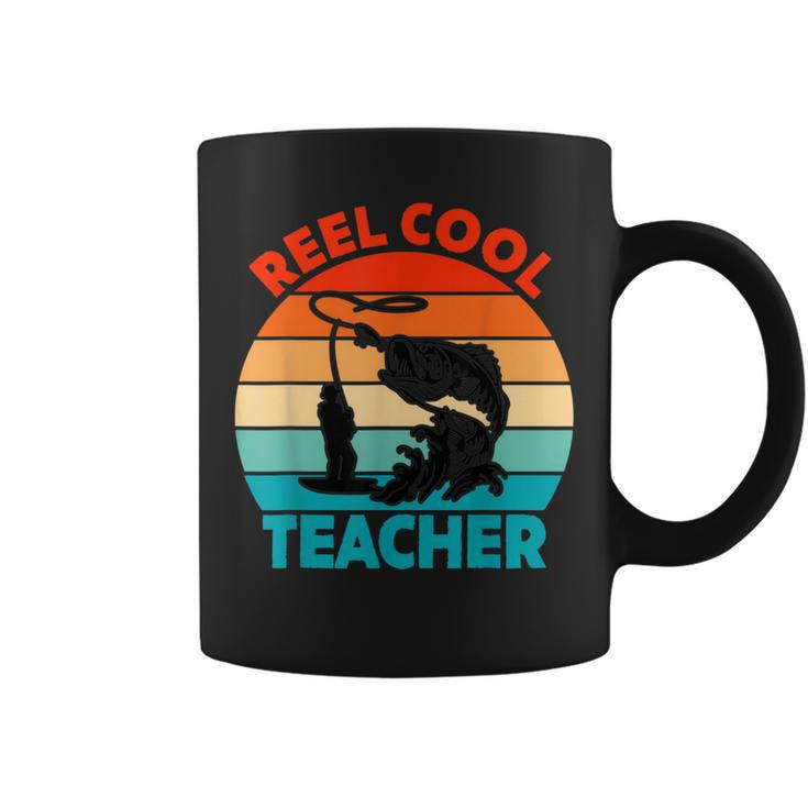 Reel Cool Teacher Fisher Fisherman Fathers Day Coffee Mug