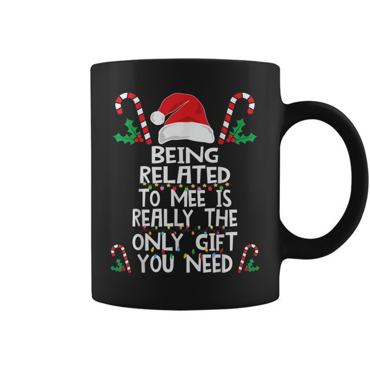 Being Related To Me Christmas Pajama Family Xmas Holiday Coffee Mug