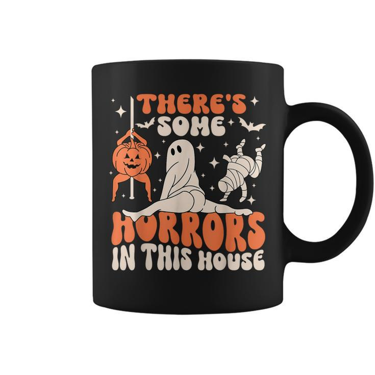 There's Some Horrors In This House Halloween Pumpkin Ghost Coffee Mug