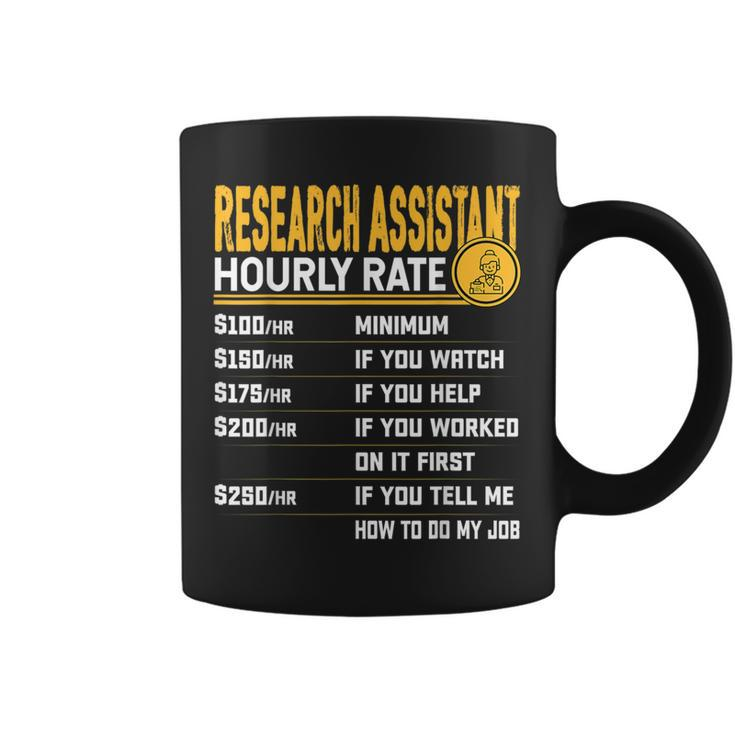 Research Assistant Hourly Rate Researcher Associate Coffee Mug