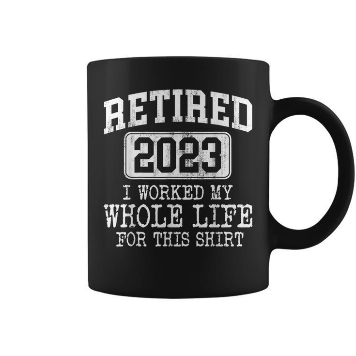 Retired 2023 Humor  For Men & Women Vintage Gift Humor Funny Gifts Coffee Mug