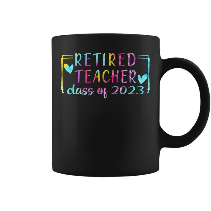 Retired Teacher Class Of 2023 Tie Dye Teacher Retirement Coffee Mug