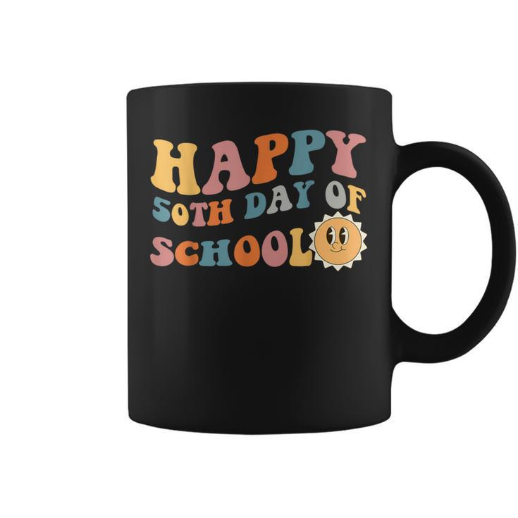 Retro 50 Days Of School 50Th Day Of School Groovy Coffee Mug