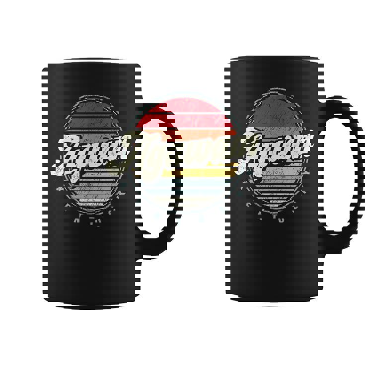 Retro Agawam Home State Cool 70S Style Sunset Coffee Mug