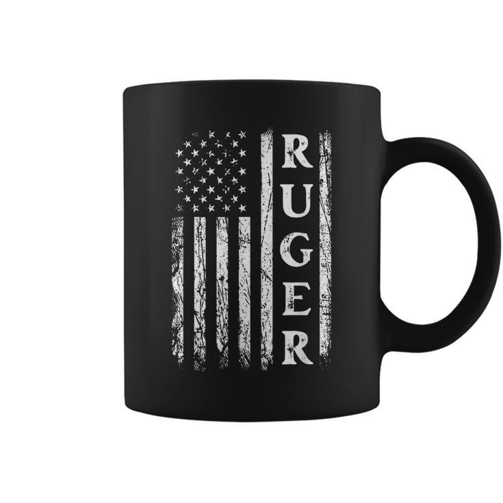 Retro American Flag Ruger American Family Day Matching Coffee Mug